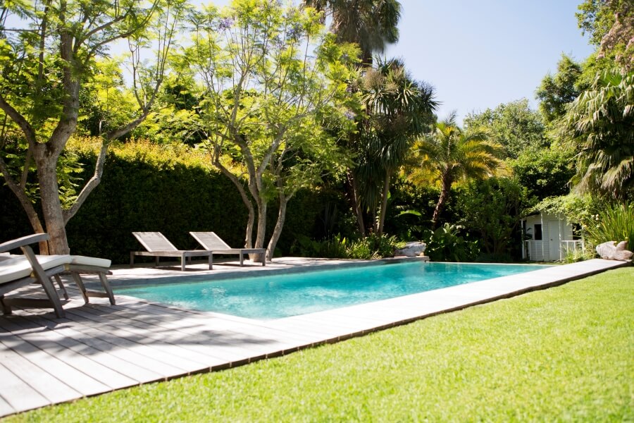 Backyard inground pool