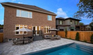 backyard toronto pool interlocking