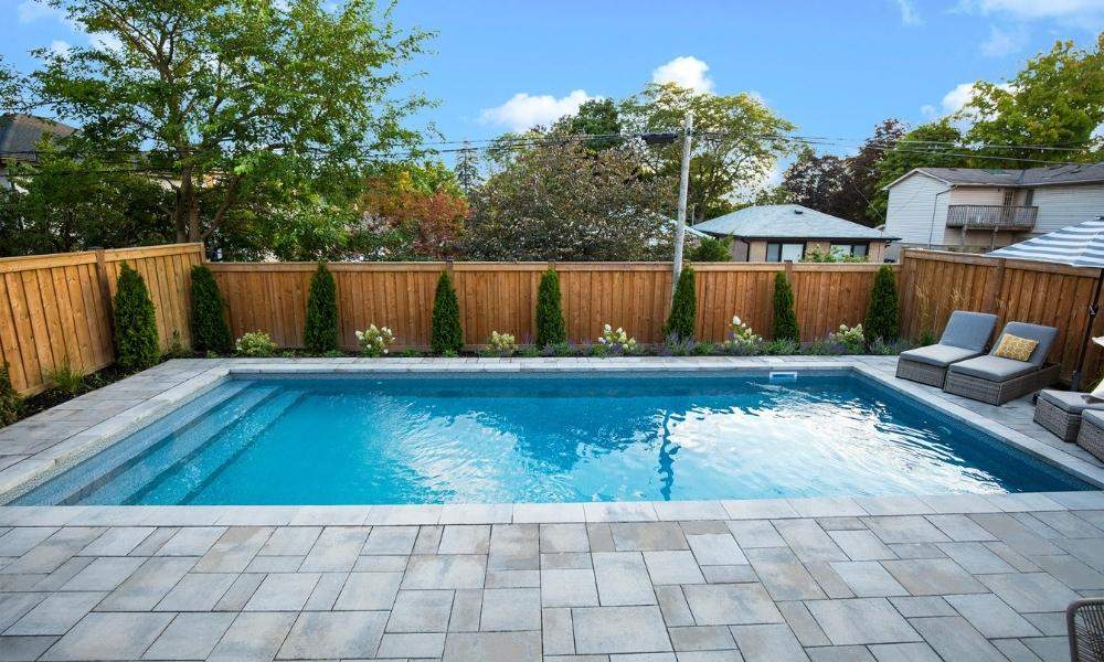 interlocking toronto backyard pool