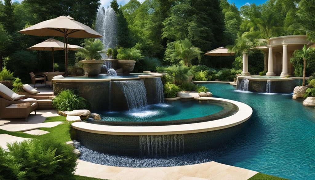 Pool fountains