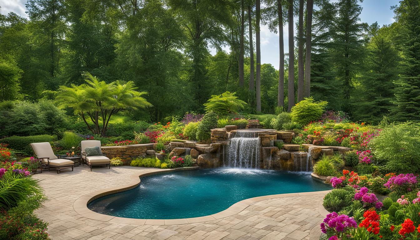 Pool water features