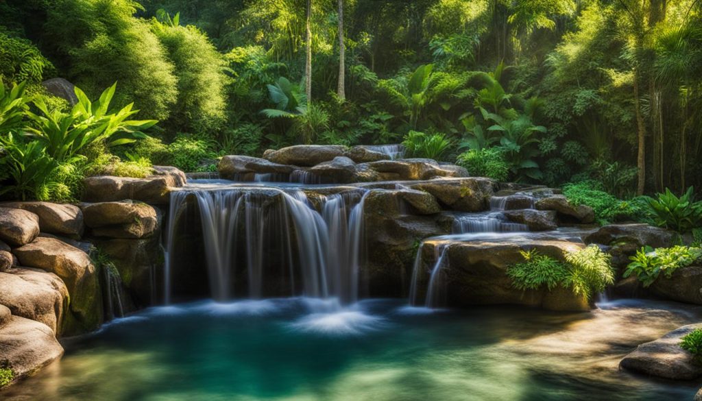 pool waterfalls