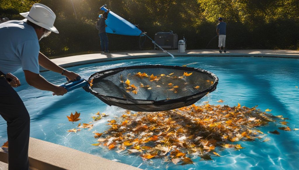 cleaning pool