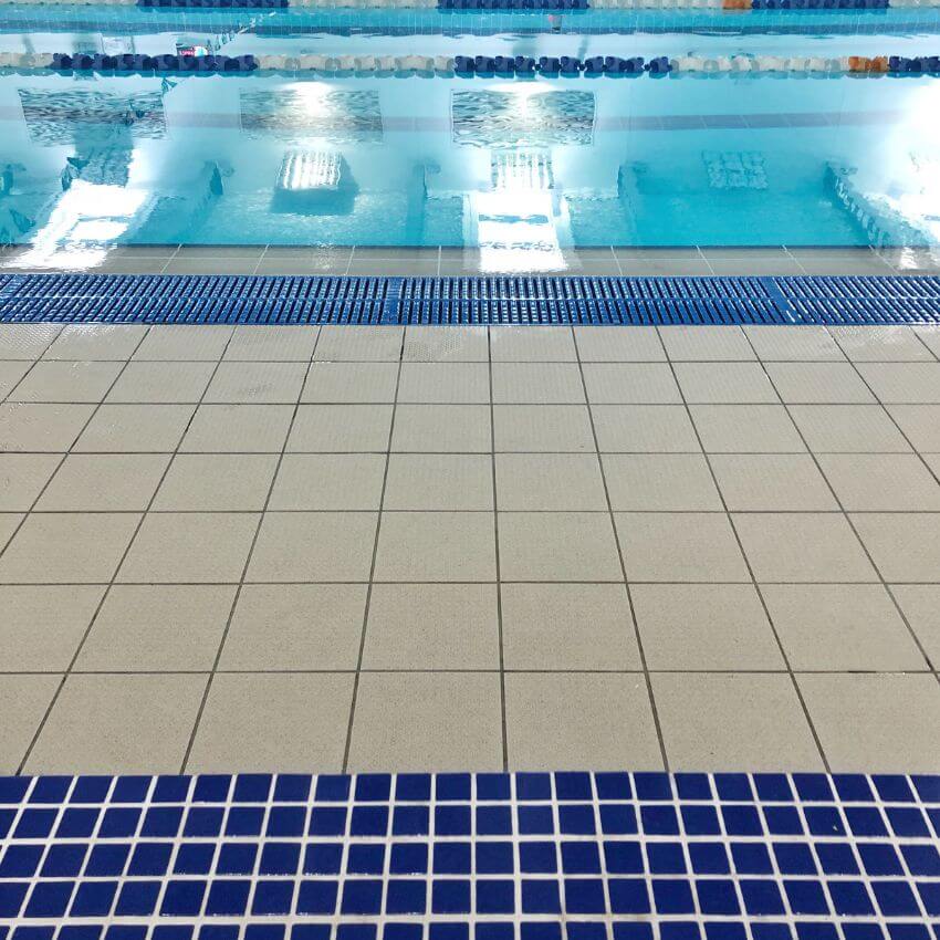 Tiling around the pool
